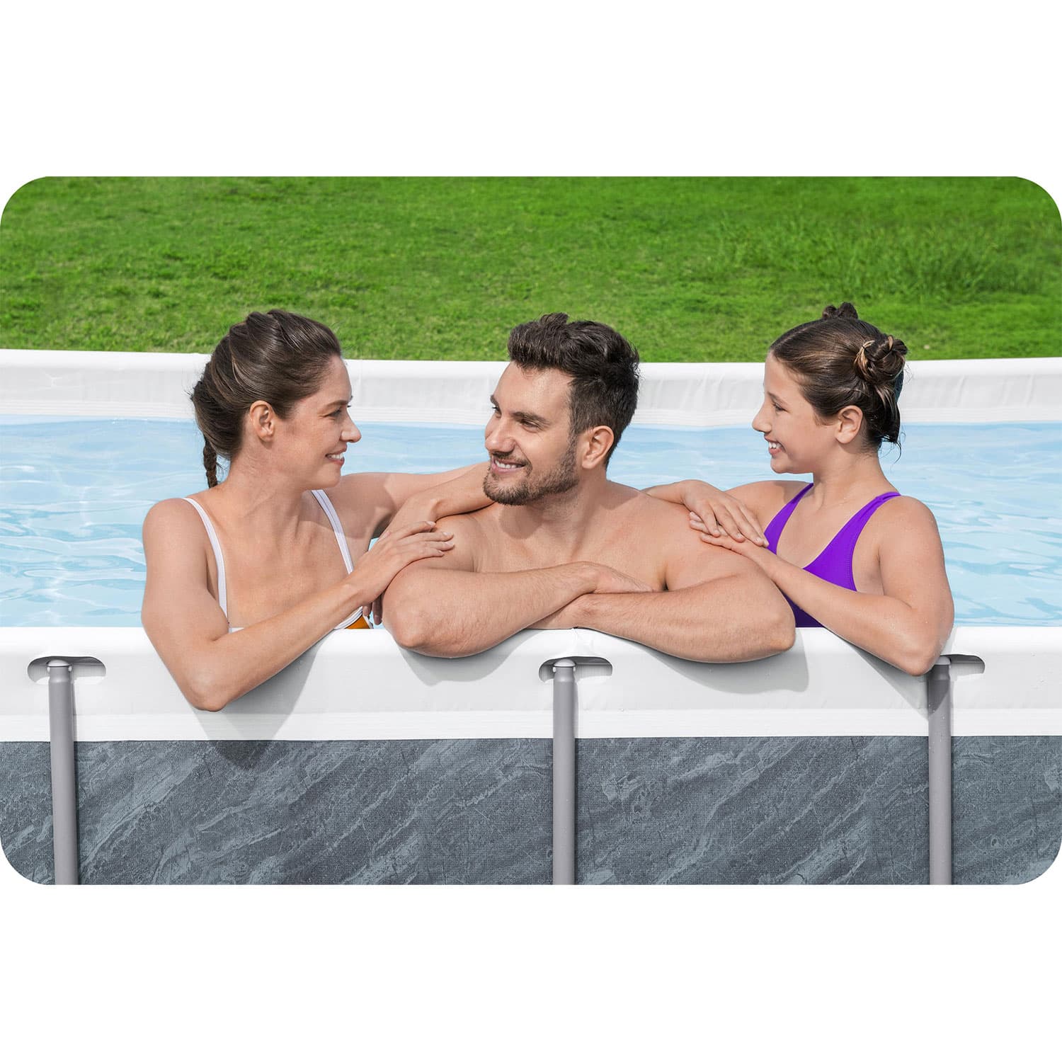 Basen ogrodowy stelażowy 404 x 201 x 100 cm 18w1 Bestway 56721
