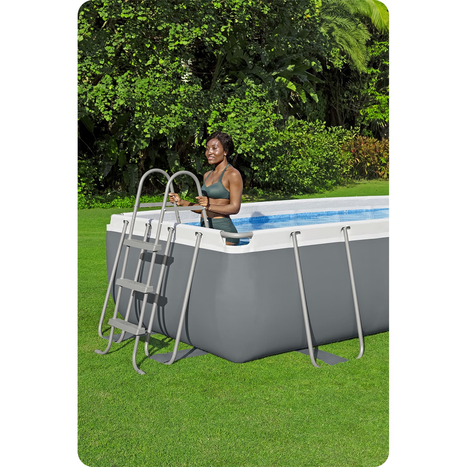 Basen ogrodowy stelażowy 404 x 201 x 100 cm 10w1 56442 Bestway 