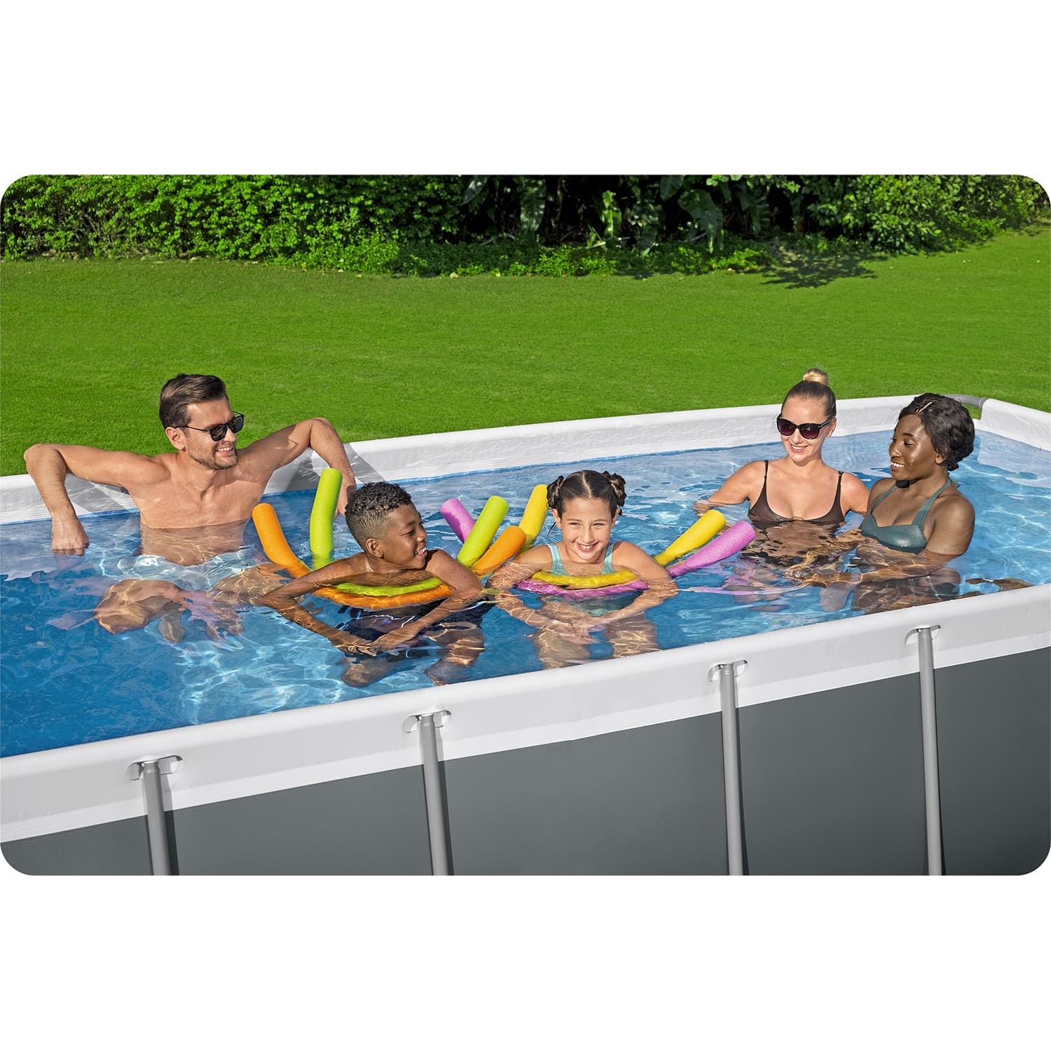 Basen ogrodowy stelażowy 404 x 201 x 100 cm 10w1 56442 Bestway 