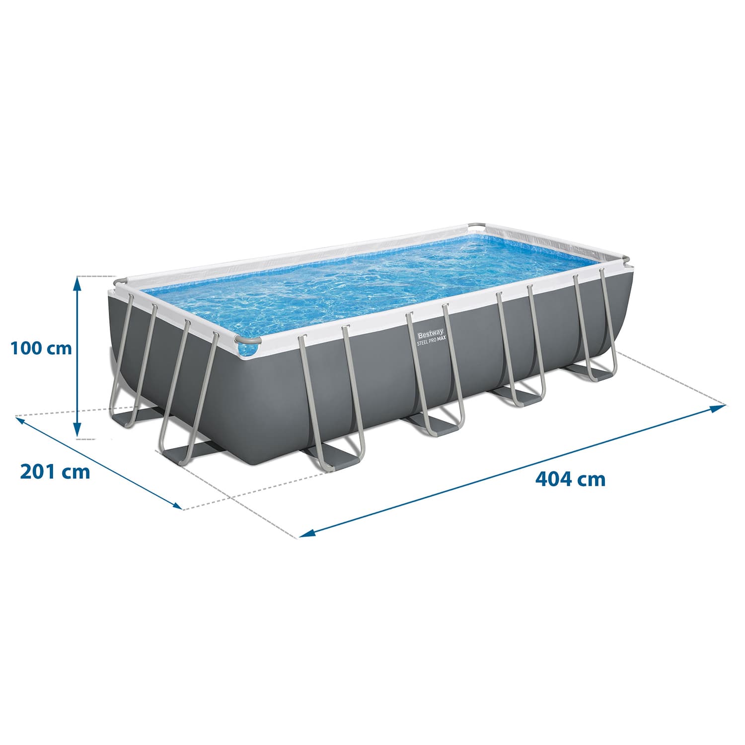 Basen ogrodowy stelażowy 404 x 201 x 100 cm 10w1 56442 Bestway 