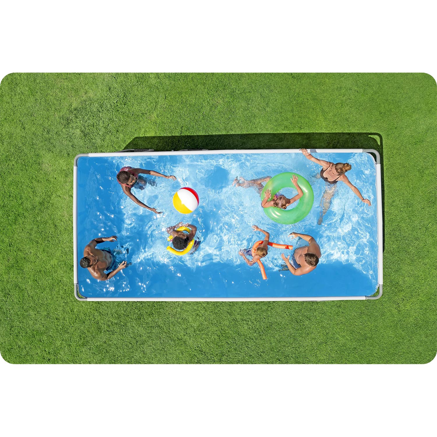 Basen ogrodowy stelażowy 488 x 244 x 122 cm 10w1 Bestway 561MB