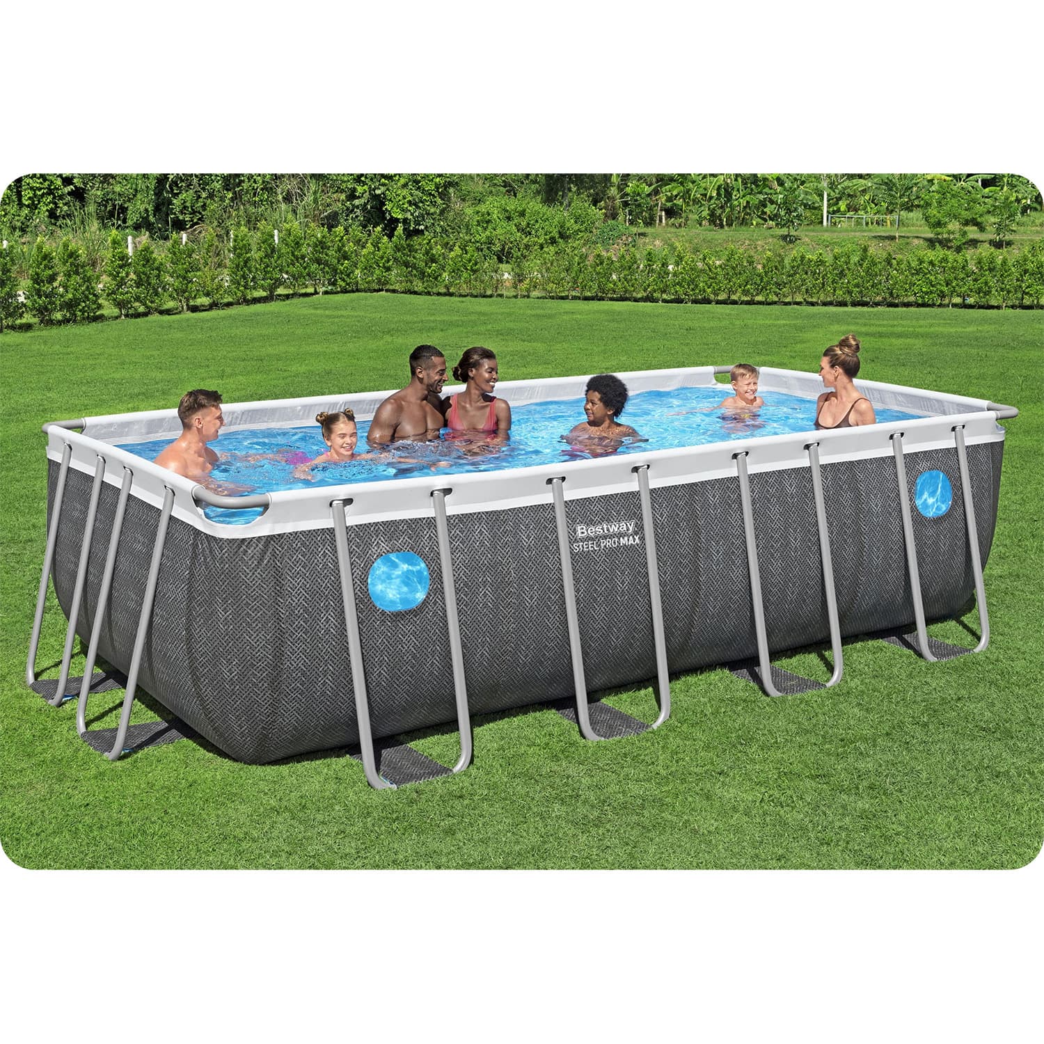 Basen ogrodowy stelażowy 488 x 244 x 122 cm 10w1 Bestway 561MB