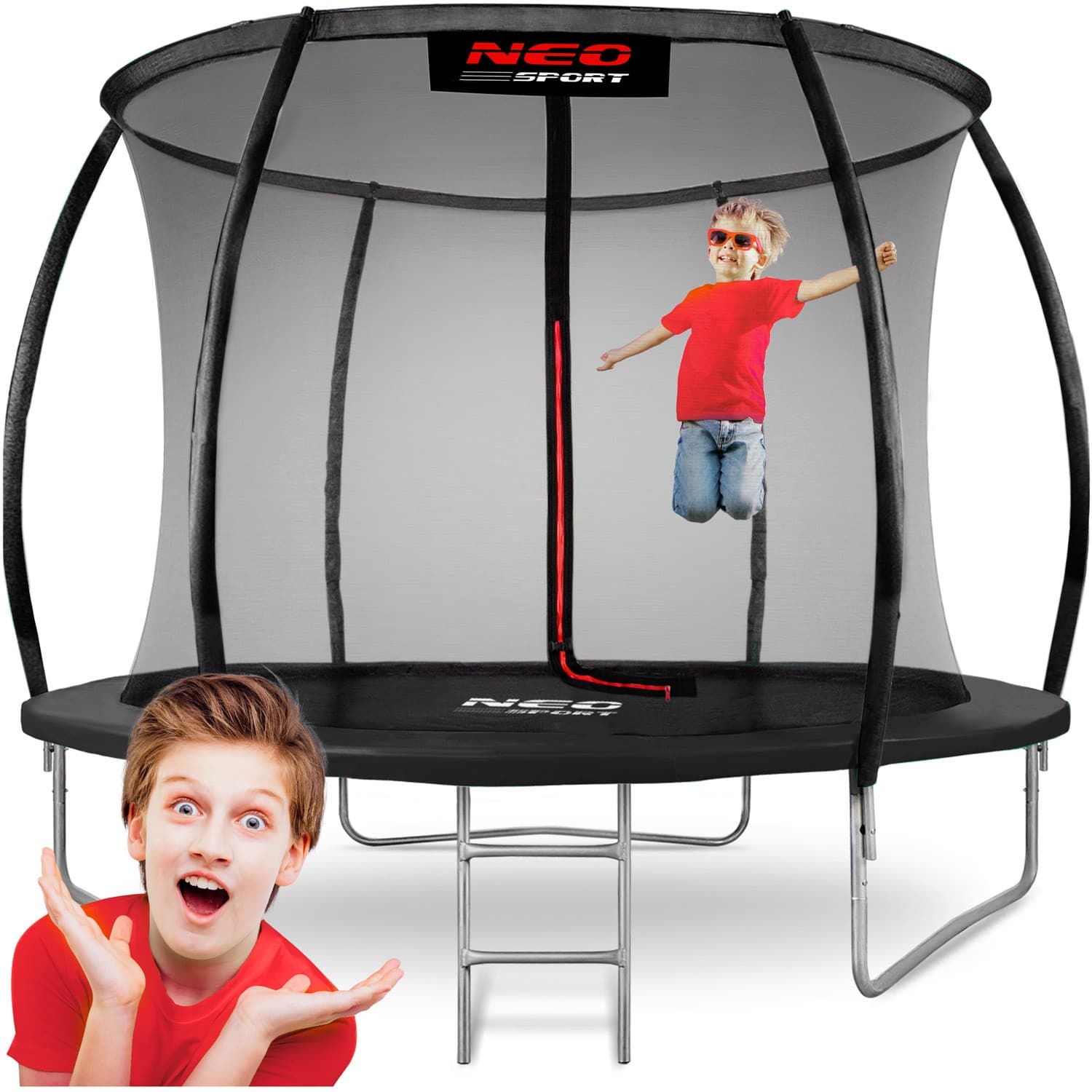 NeoSport Trampolina ogrodowa profilowana 10ft/312cmz siatką wewnętrzną 